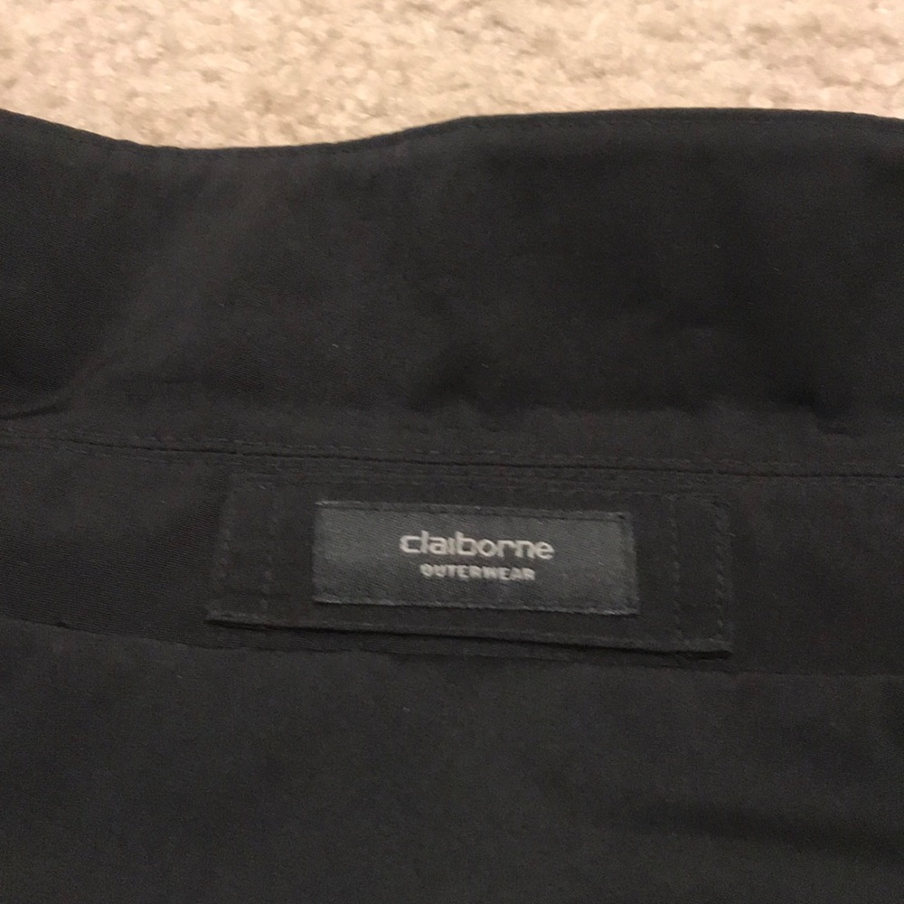 Claiborne black lined jacket outerwear size XL - Picture 5 of 5